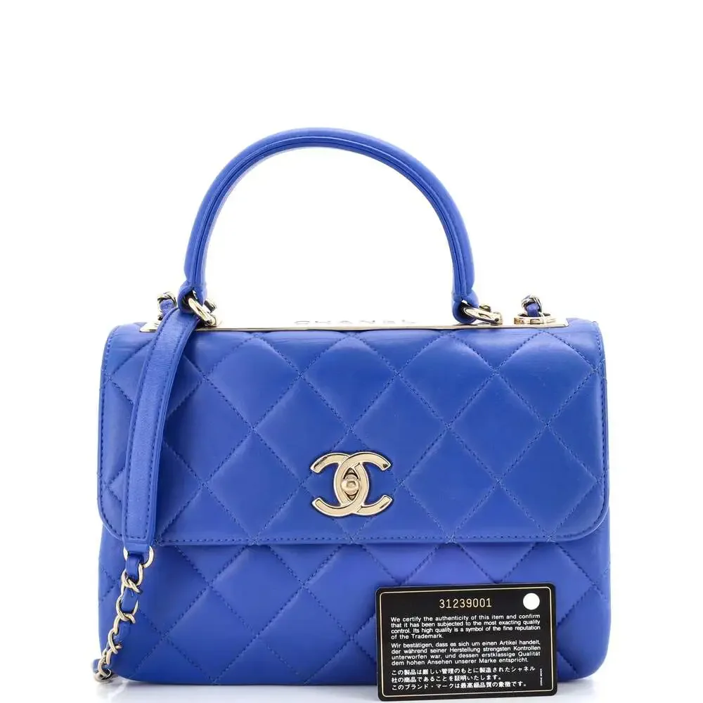 Chanel Trendy Cc Top Handle Bag Quilted #231121C49B - Picture 2 of 7
